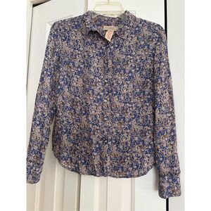 Telluride Clothing Company Button Down with Beading Detail on Sleeve Cuffs